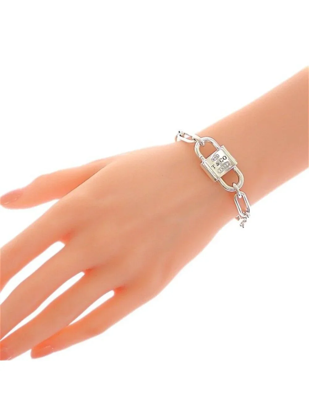 Tiffany & Co Large Double Lock XXL Bracelet Included 925 Sterling Silver